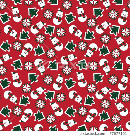 Christmas Snowman seamless pattern design Christmas Snowman seamless pattern design 77677191