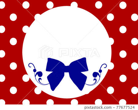 Ribbon and polka dot design illustration horizontal Ribbon and polka dot design illustration horizontal 77677524