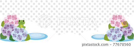 Banner hydrangea hydrangea hydrangea rainy season frog illustration copy space background Banner hydrangea hydrangea hydrangea rainy season frog illustration copy space background 77678560