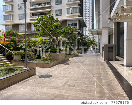 No people in public residential area during social distancing period No people in public residential area during social distancing period 77679176