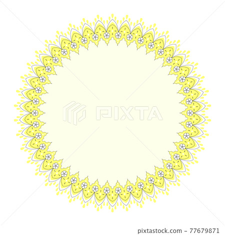 Feminine frame material with lace motif illustration (vector / cutout) Feminine frame material with lace motif illustration (vector / cutout) 77679871