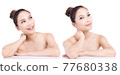 Beautiful asian Woman with Fresh Skin. Face care . Facial treatment . Cosmetology , beauty and spa. Asian women portrait. 77680338