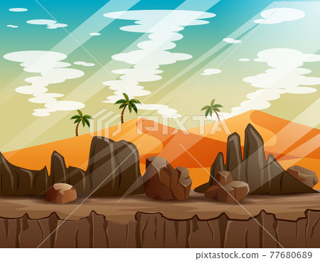 A western desert landscape with rock cliff mountain A western desert landscape with rock cliff mountain 77680689