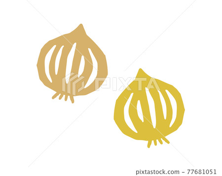 Onion retro illustration Onion retro illustration 77681051