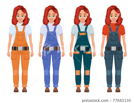 Little girl worker vector design illustration isolated on white background Little girl worker vector design illustration isolated on white background 77683130