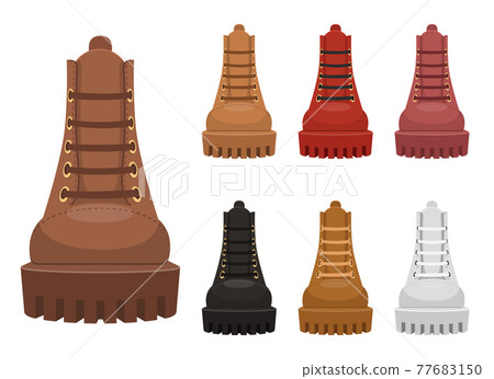Leather boots vector design illustration isolated on white background 77683150