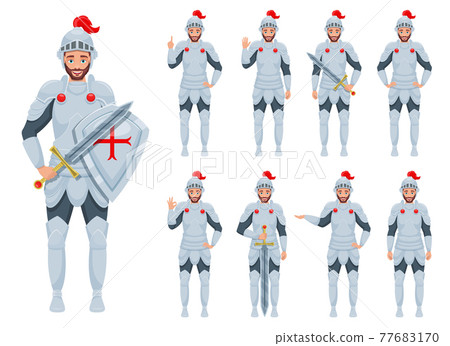 Knight man vector design illustration isolated on white background Knight man vector design illustration isolated on white background 77683170