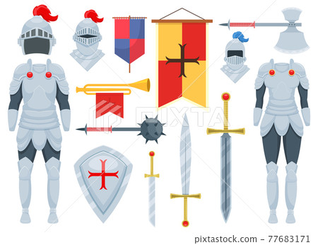 Knight set vector design illustration isolated on white background 77683171