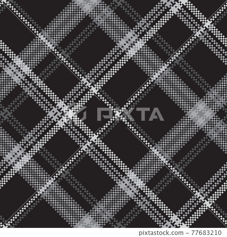 Black and white plaid pixel pattern. 77683210