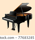 grand piano instrument music illustration object vector 77683285