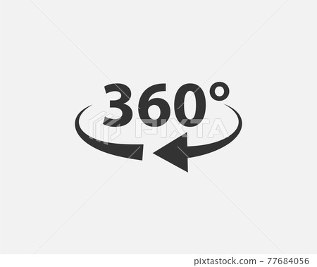360 degree view vector icon 77684056