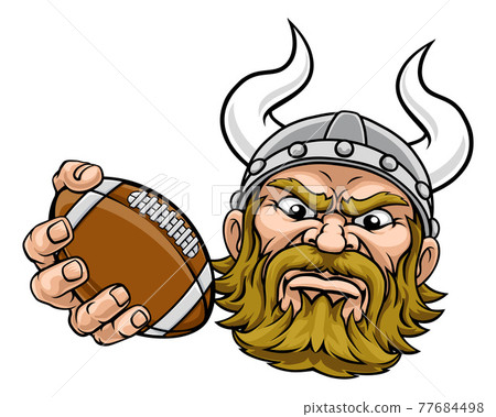 Viking sports logo mascot soccer Royalty Free Vector Image