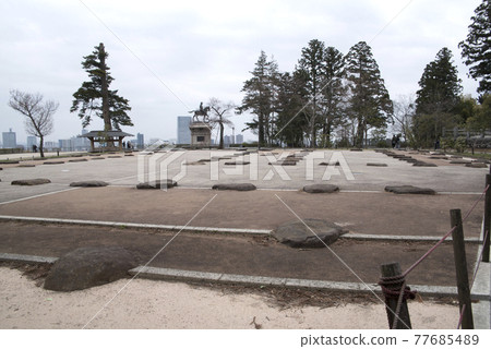 Sendai Castle Honmaru Grand Hall Ruins 77685489