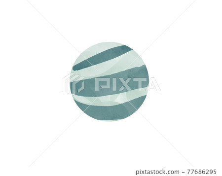 Watercolor Space Planets. Watercolor Space clipart, Cosmos, retro planets isolated. Comets, moon, stars, osteroid, stylized planets set - illustration. Vintage planets illust 77686295