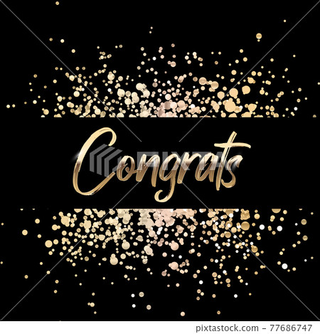 Congratulations abstract design template background. Vector illustration 77686747