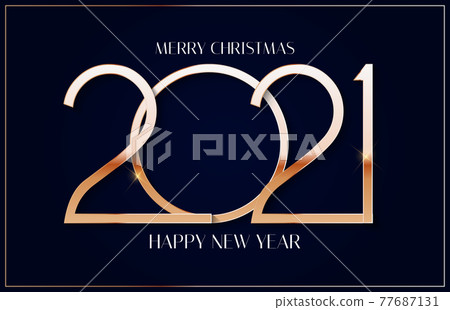 Happy New Year 2021 Holiday Background Template. Vector Illustration 77687131