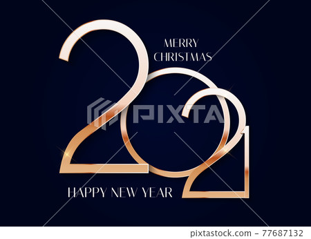 Happy New Year 2021 Holiday Background Template. Vector Illustration 77687132