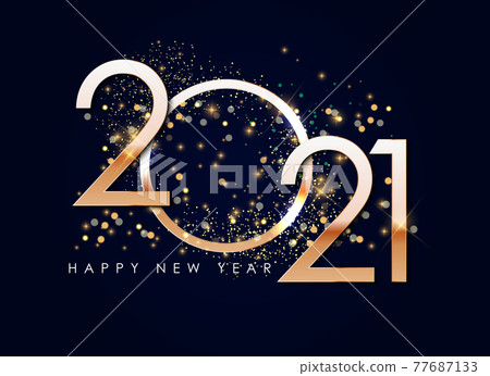 Happy New Year 2021 Holiday Background Template. Vector Illustration 77687133