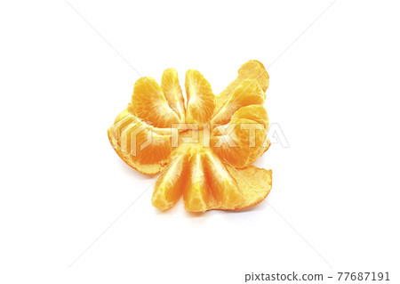 Tasty tangerine on white background Tasty tangerine on white background 77687191
