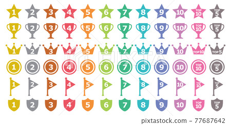 Rank ranking icon 77687642