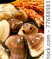 Assorted fresh seafood clams 77688983