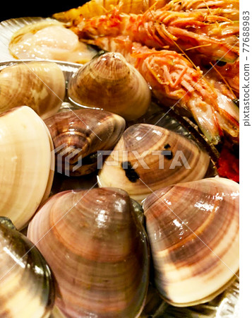 Assorted fresh seafood clams Assorted fresh seafood clams 77688983