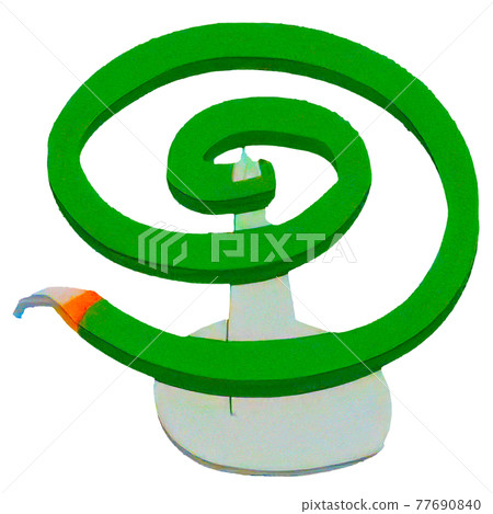 Illustration of a simple mosquito coil 77690840