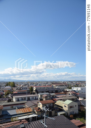 View northwest from the center of Mizusawa, Oshu City View northwest from the center of Mizusawa, Oshu City 77691146