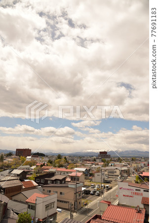 View southwest from the center of Mizusawa, Oshu City View southwest from the center of Mizusawa, Oshu City 77691183