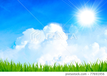 Blue sky background material 77691956