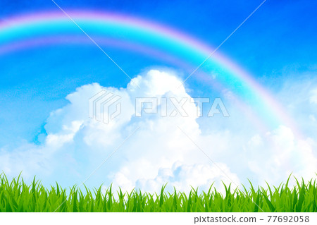 Blue sky background material 77692058