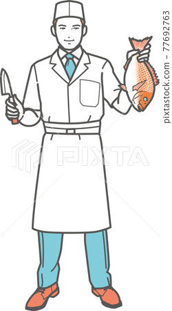 Japanese cook with sea bream (whole body) 77692763