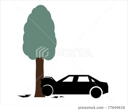 accident of car and tree 77694638