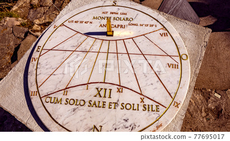 sundial in monte solaro, Capri island, italy 77695017