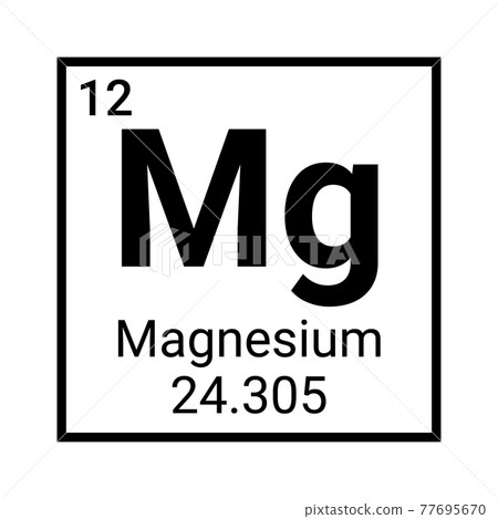 Magnesuim periodic element table symbol. Chemical science magnesium icon Magnesuim periodic element table symbol. Chemical science magnesium icon 77695670