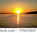 Beautiful sunset over the sea 77695847