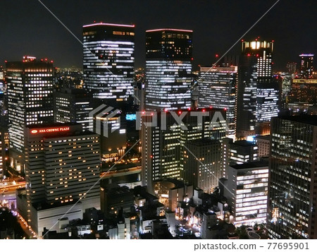 《Osaka Prefecture》 Night view around Nakanoshima 77695901