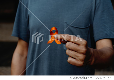 ribbon in support of multiple sclerosis disease 77695962