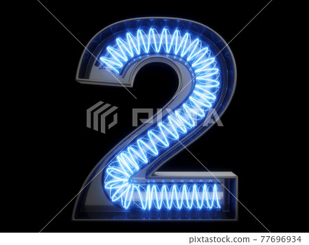 Light bulb spiral digit alphabet character 2 two font Light bulb spiral digit alphabet character 2 two font 77696934