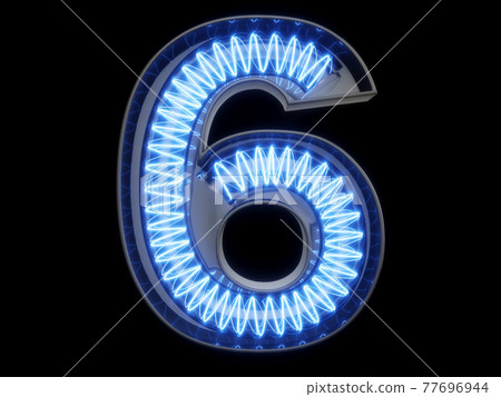 Light bulb spiral digit alphabet character 6 six font Light bulb spiral digit alphabet character 6 six font 77696944