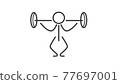 simple body builder with dumbbell 77697001