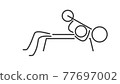 simple body builder with dumbbell 77697002