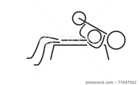 simple body builder with dumbbell 77697002