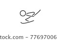Simple skier created from lines. 77697006