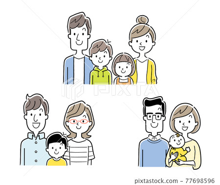 Vector Illustration Material: Various families, family composition, sets 77698596