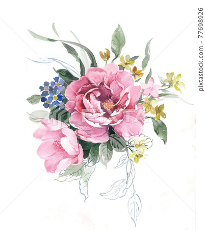 色彩豐富的花卉素材組合和設計元素 色彩豐富的花卉素材組合和設計元素 77698926