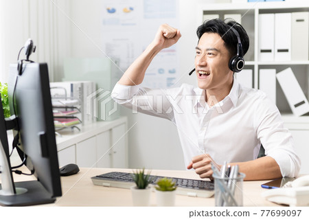 telework video meeting in office telework video meeting in office 77699097