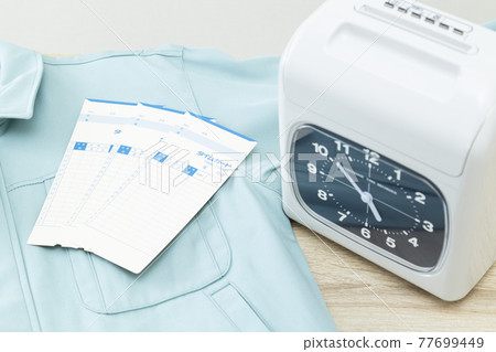 Time card and work clothes Time card and work clothes 77699449