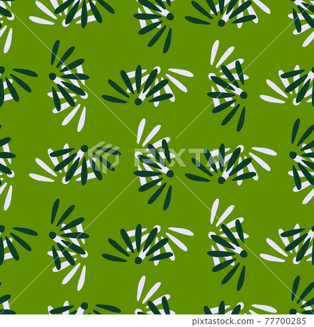 Nature seamless pattern with botanic geometric... - Stock Illustration ...