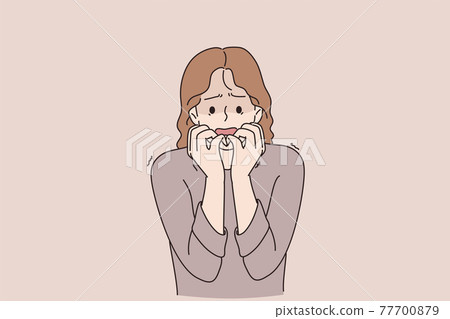 Being worried and stress concept. Being worried and stress concept. 77700879